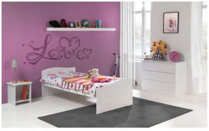 Image Chambre Enfant Ado Moscou Lit 90x200 Couleur Blanc